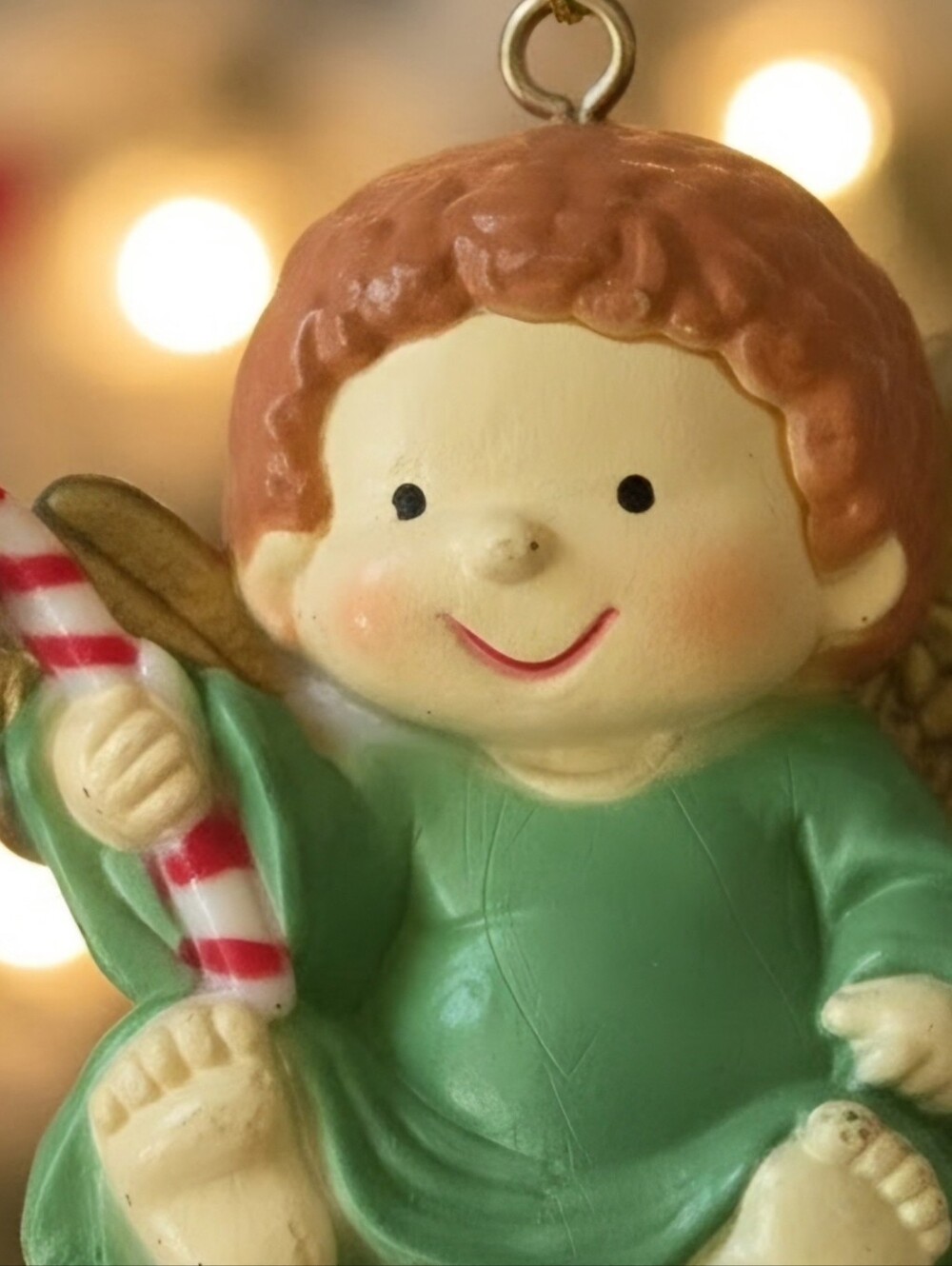 Vintage tiny cherub angel ornament 2 inch